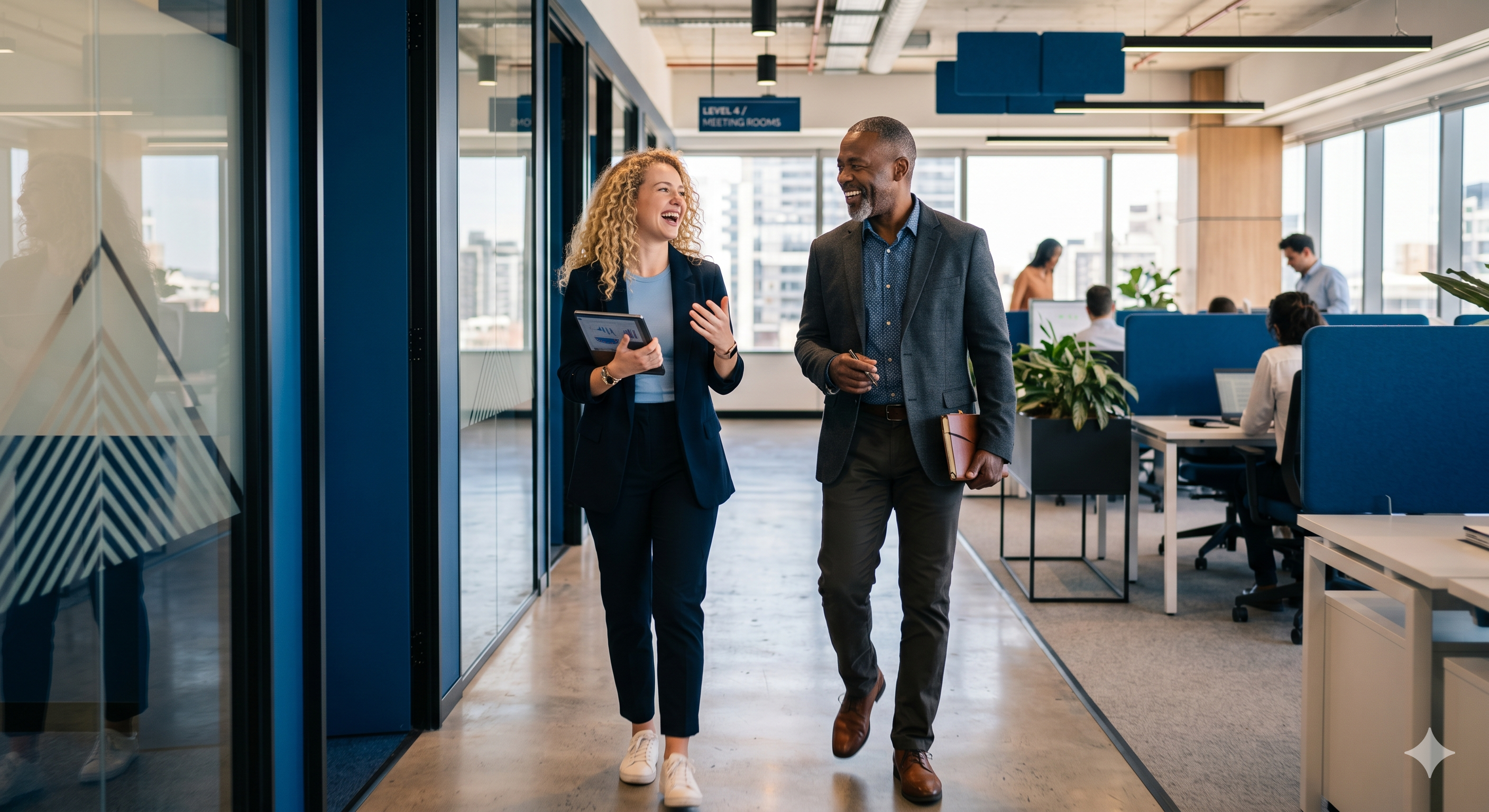 Business leaders collaborating in an office